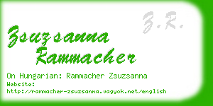 zsuzsanna rammacher business card